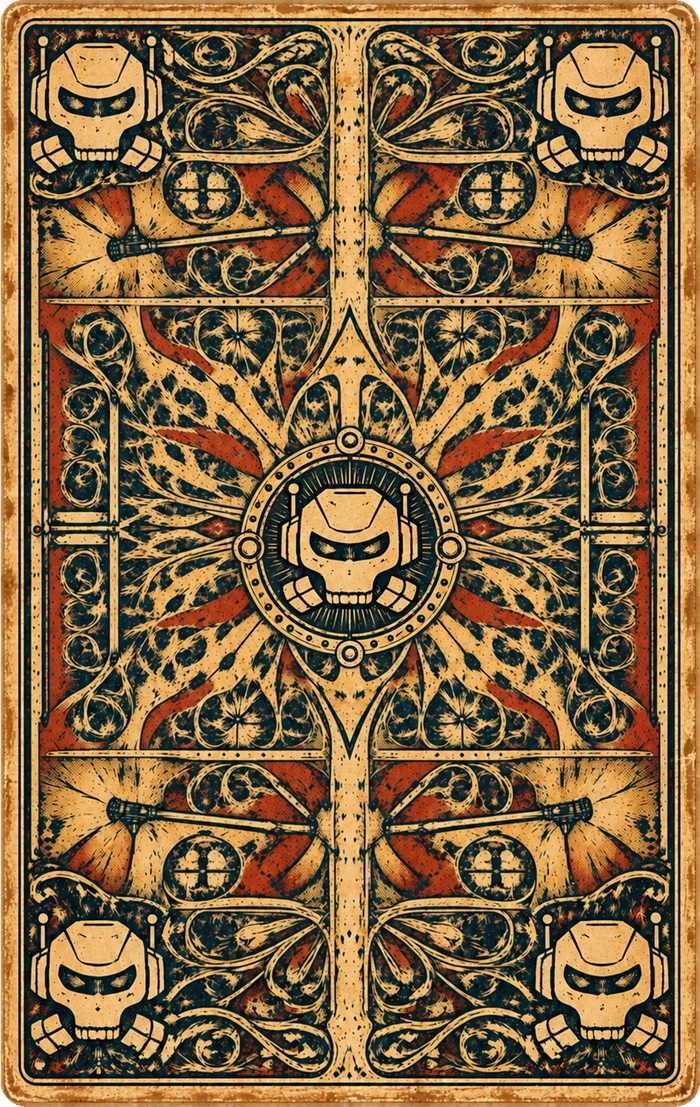 Robot card reverse artwork