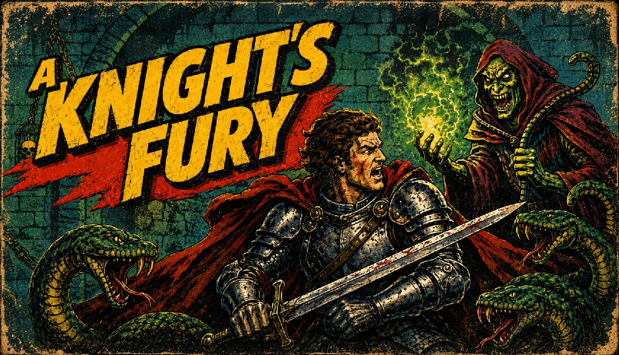 A Knight’s Fury illustrated game artwork